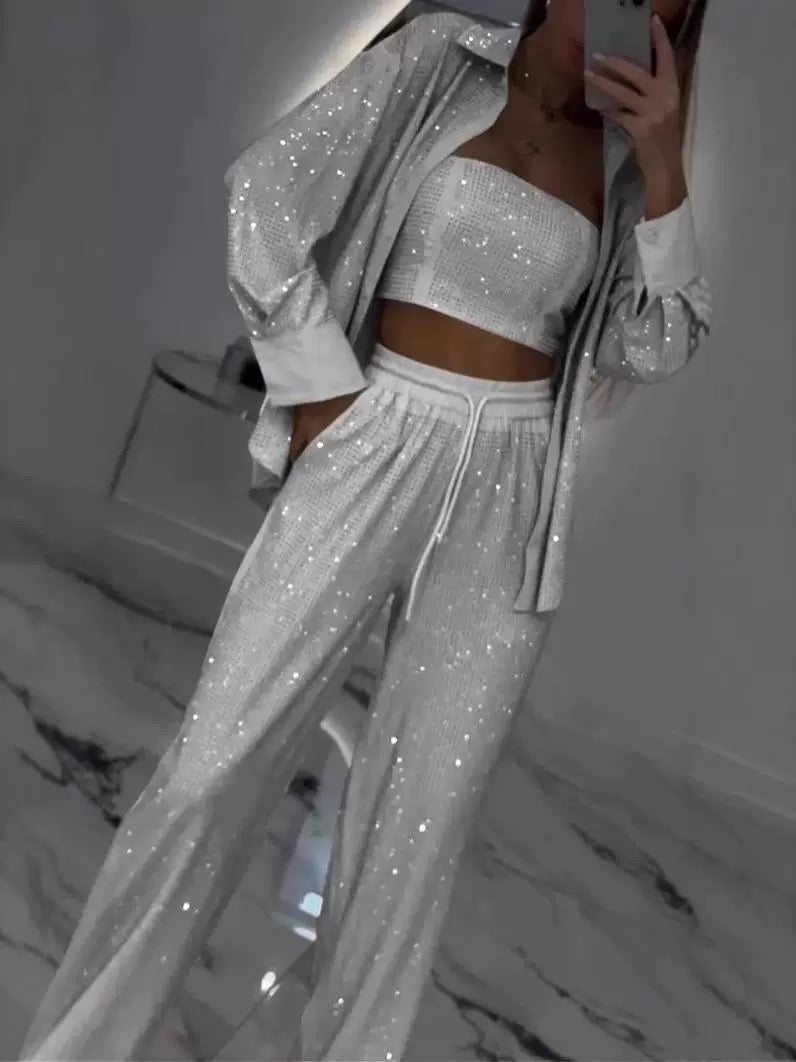 Women's Glitter Lounge Set