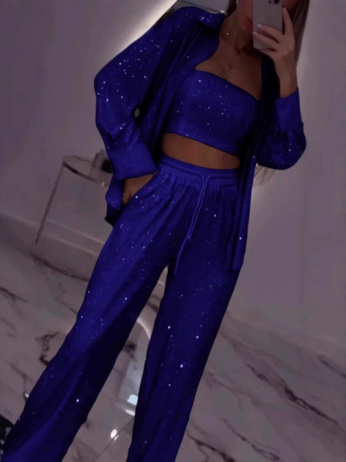 Women's Glitter Lounge Set