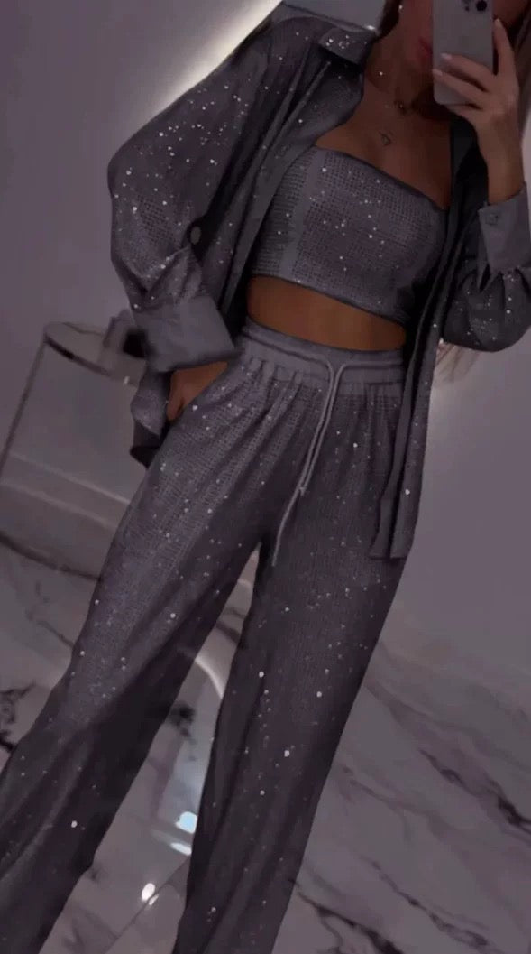 Women's Glitter Lounge Set