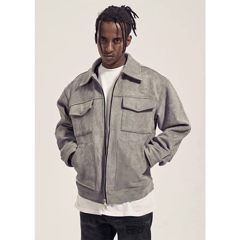 Suede Utility Jacket