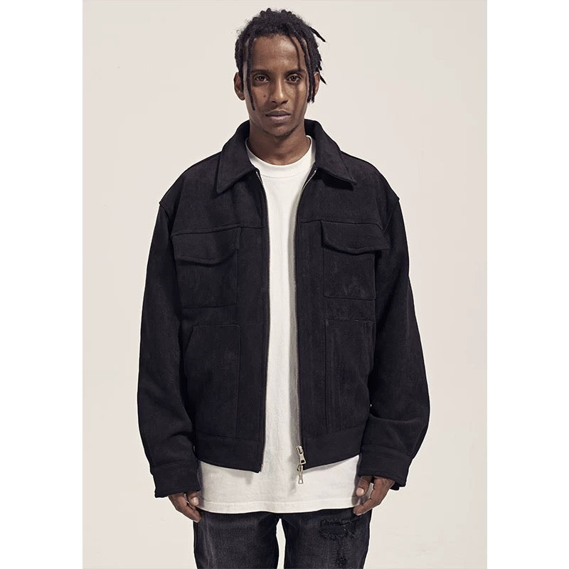 Suede Utility Jacket