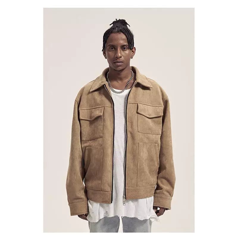 Suede Utility Jacket