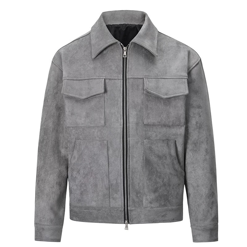 Suede Utility Jacket