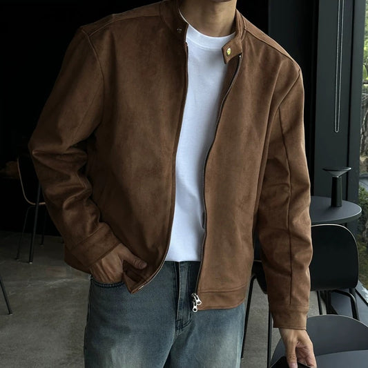 Classic Suede Bomber Jacket