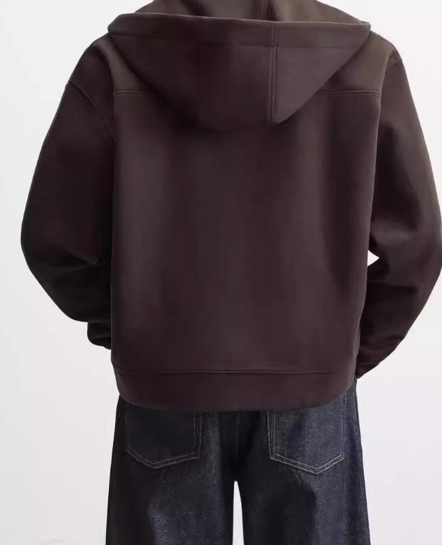 Brown Zip-Up Hoodie